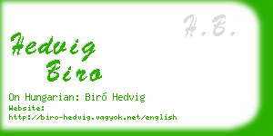 hedvig biro business card